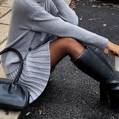 Eleganzia™ – Zweiteiliges Damen-Set aus Pullover & Rock