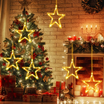 StarGlow™ – LED-Sternlichter für Fensterdeko (3/6er-Set)