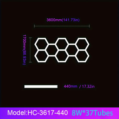 HexaGlow™ – Moderne LED-Sechseckleuchte für Garage & Wohnraum