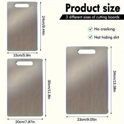 SteelPro™ – Premium Edelstahl-Schneidebretter 3er-Set