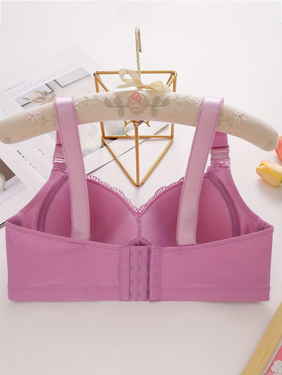 EleganceLace™ – Atmungsaktiver & drahtloser Spitzen-Push-Up-BH