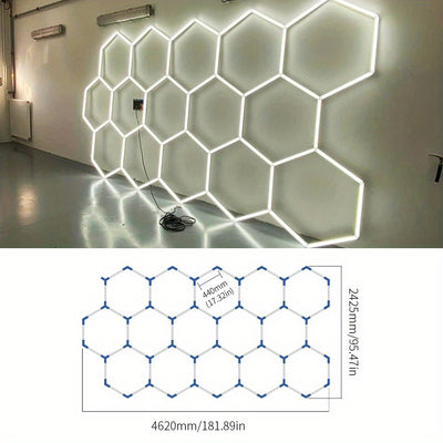 HexaGlow™ – Moderne LED-Sechseckleuchte für Garage & Wohnraum