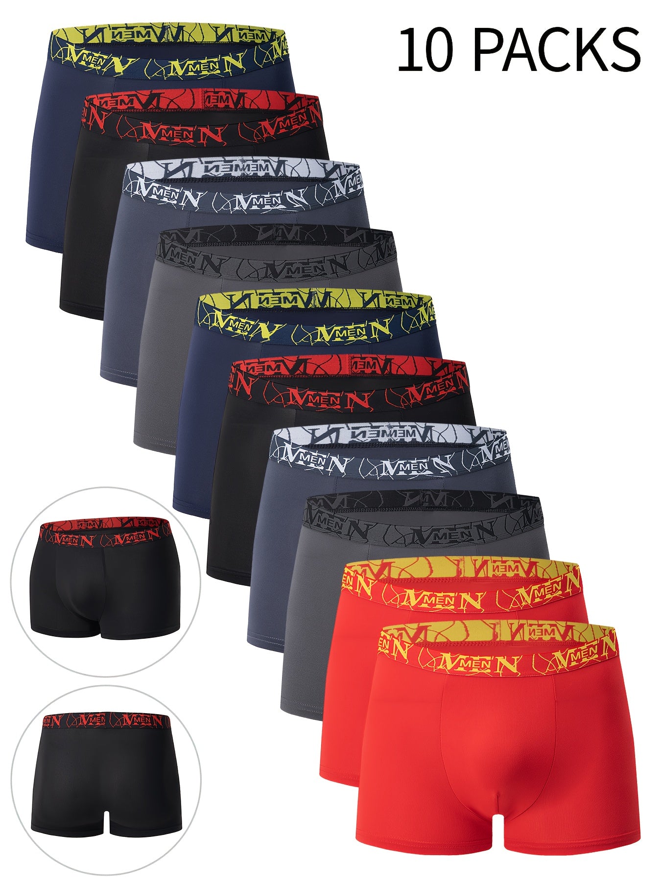 CoreFit™ – Atmungsaktive Herren-Boxershorts 10er-Set
