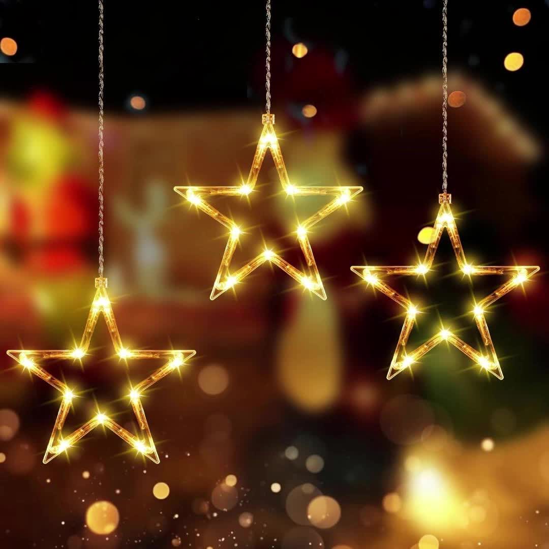 StarGlow™ – LED-Sternlichter für Fensterdeko (3/6er-Set)