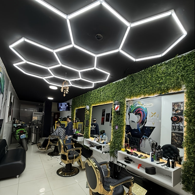 HexaGlow™ – Moderne LED-Sechseckleuchte für Garage & Wohnraum