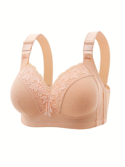 EleganceLace™ – Atmungsaktiver & drahtloser Spitzen-Push-Up-BH
