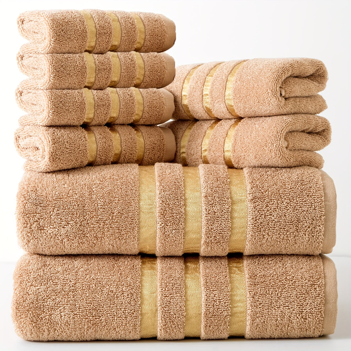 LuxeCotton™ – 8-teiliges Premium-Handtuchset (400 GSM)