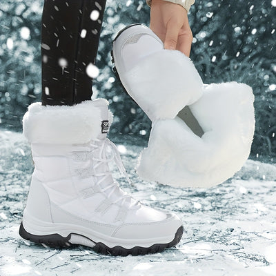 SnowLuxe™ – Flauschige Damen Winterstiefel