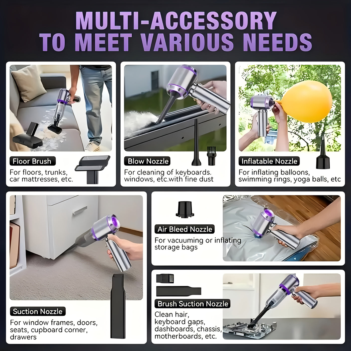 DustMate™ – Kabelloser Hochleistungs-Mini-Staubsauger