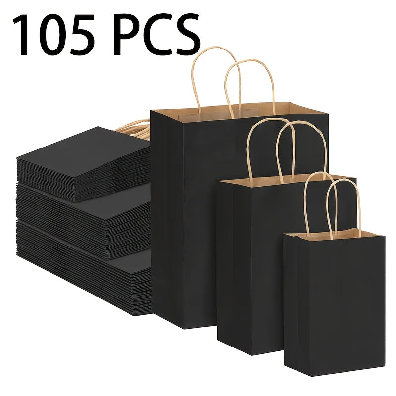 Kraftpapier-Tragetaschen – 45/105 Stk., stabil & vielseitig