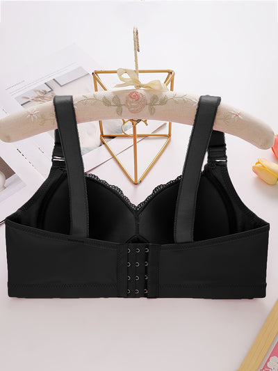 EleganceLace™ – Atmungsaktiver & drahtloser Spitzen-Push-Up-BH