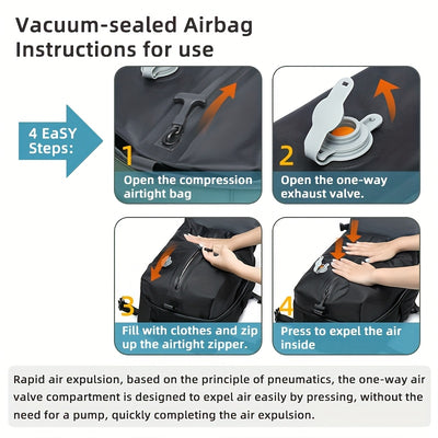 VacuTravel™ – Reise-Rucksack mit Vakuumkompression