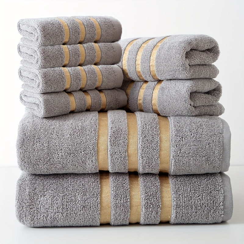 LuxeCotton™ – 8-teiliges Premium-Handtuchset (400 GSM)