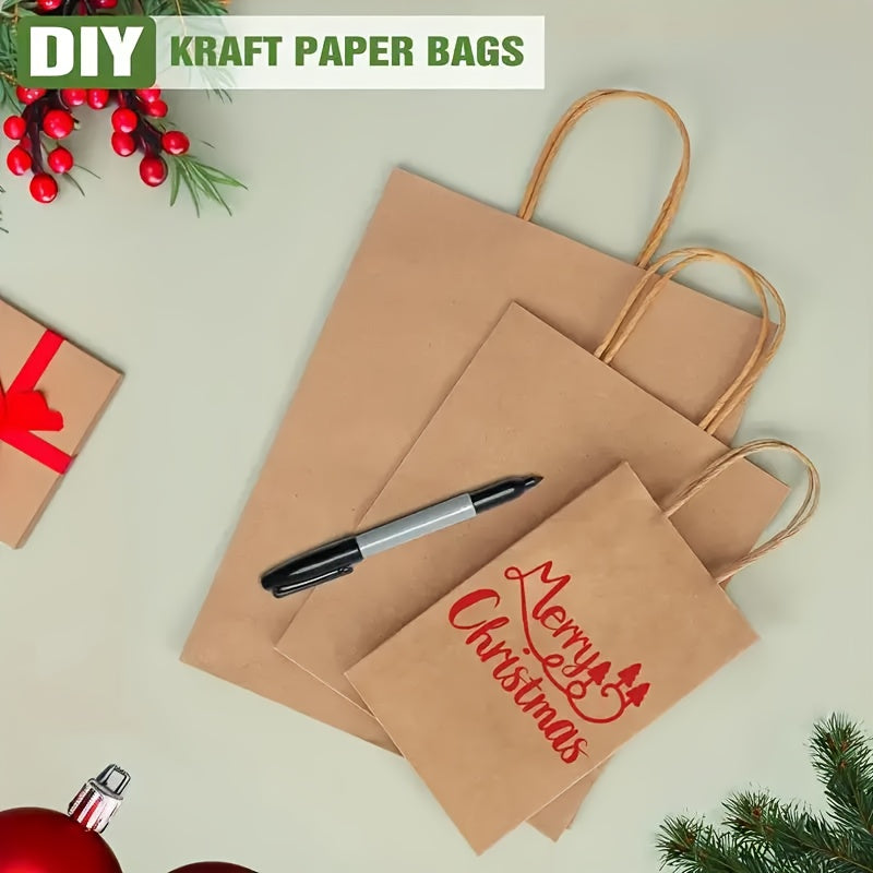 Kraftpapier-Tragetaschen – 45/105 Stk., stabil & vielseitig