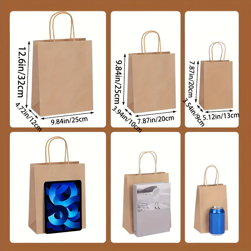 Kraftpapier-Tragetaschen – 45/105 Stk., stabil & vielseitig