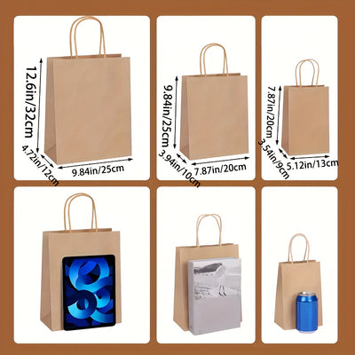 Kraftpapier-Tragetaschen – 45/105 Stk., stabil & vielseitig