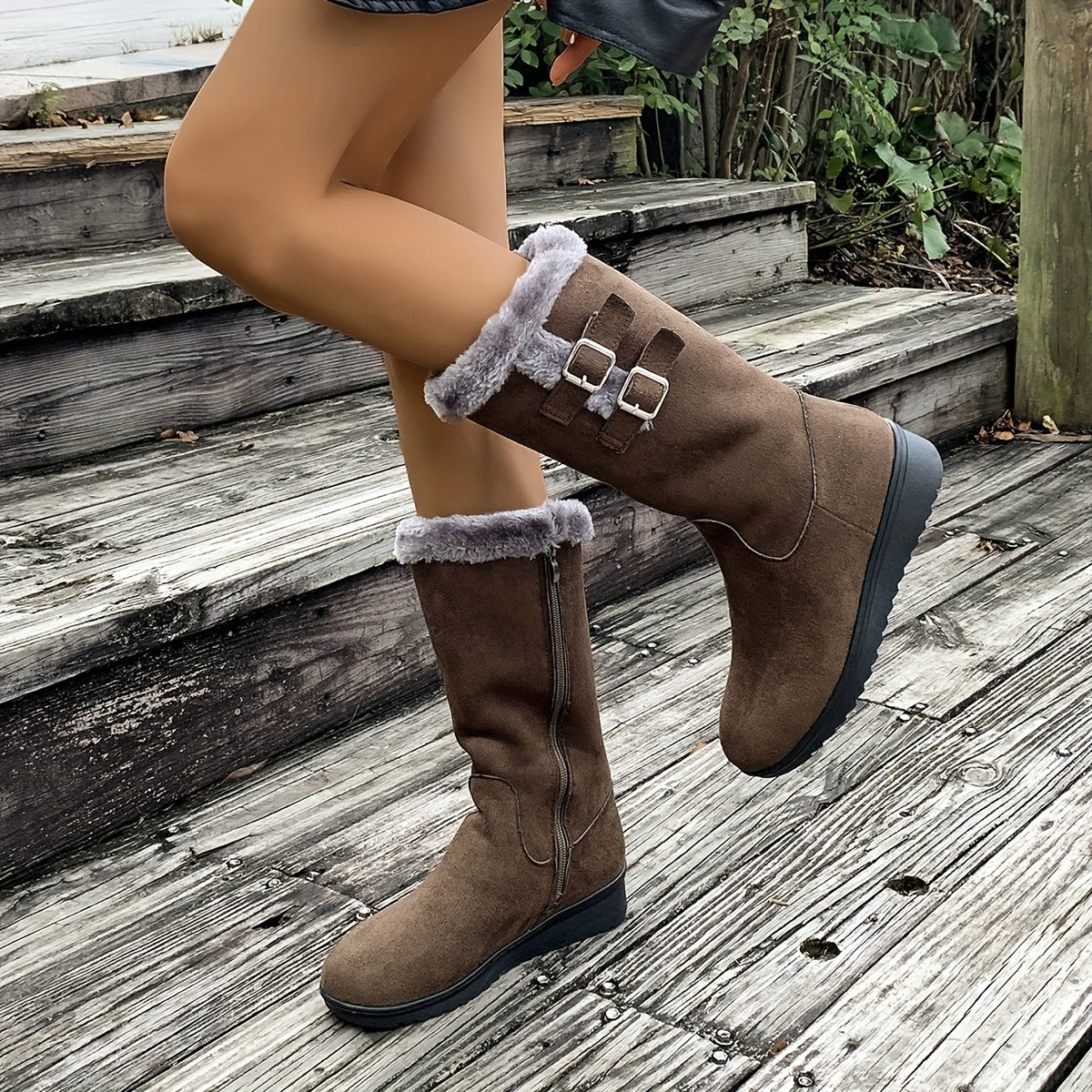 FrostStep™ – Damen Winterstiefel mit Kunstfellfutter