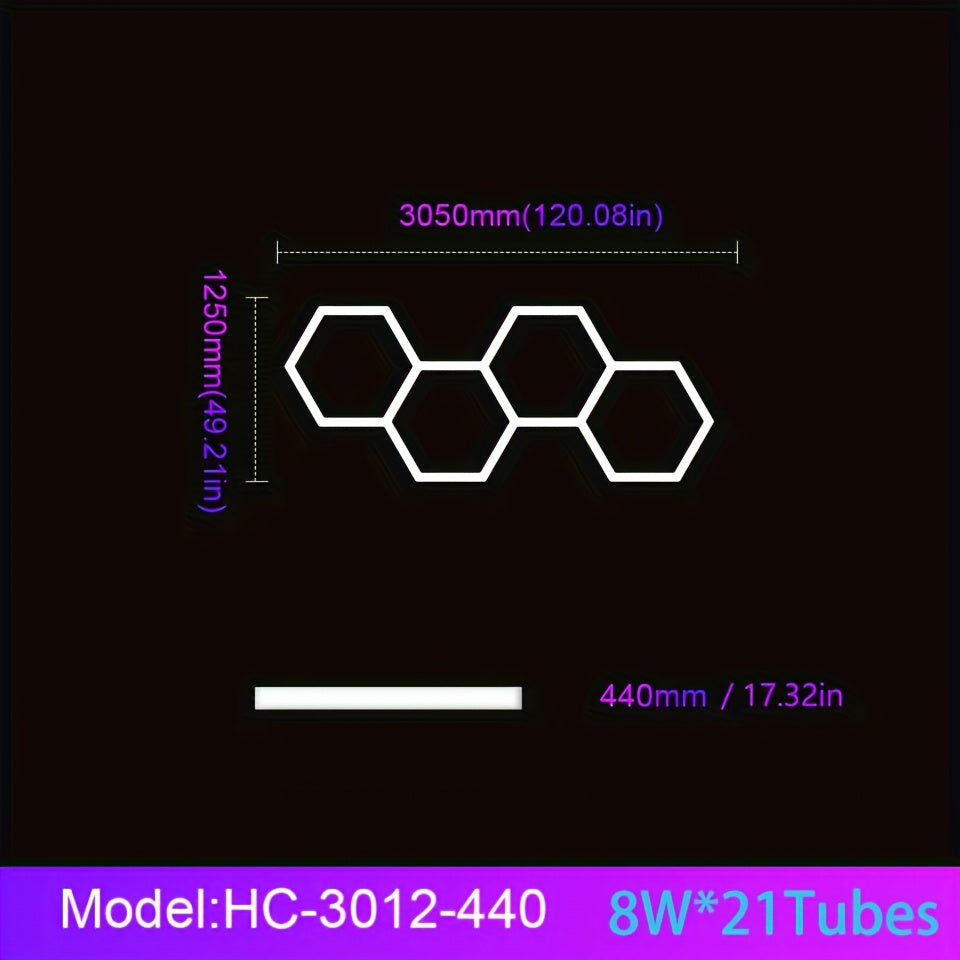 HexaGlow™ – Moderne LED-Sechseckleuchte für Garage & Wohnraum