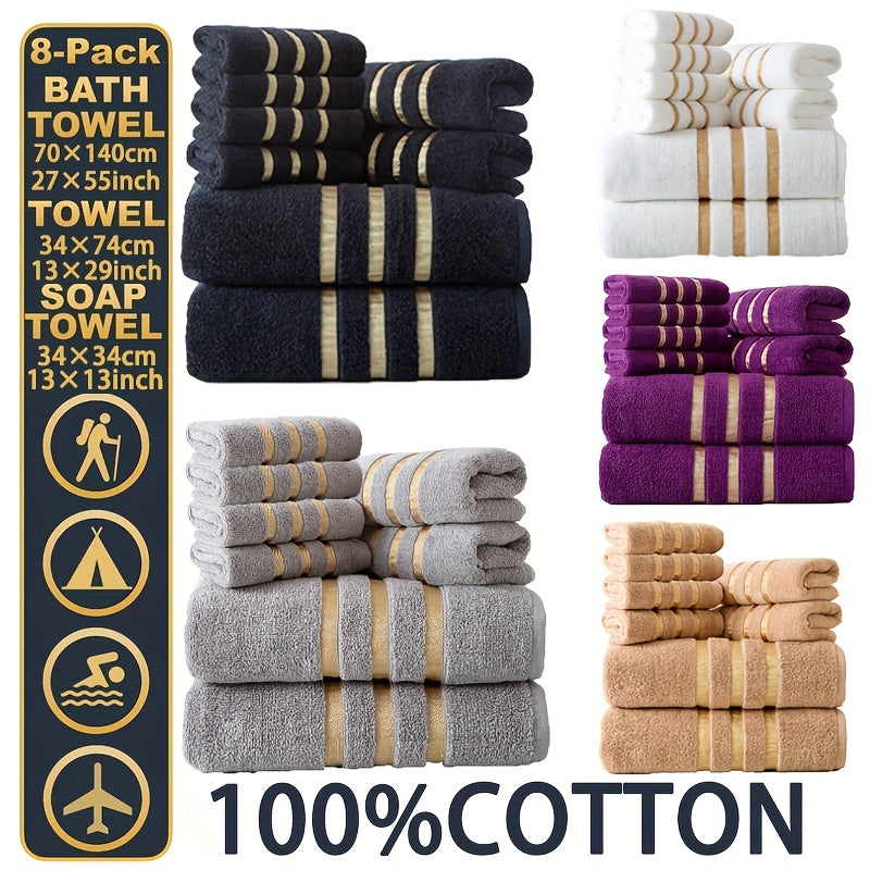 LuxeCotton™ – 8-teiliges Premium-Handtuchset (400 GSM)