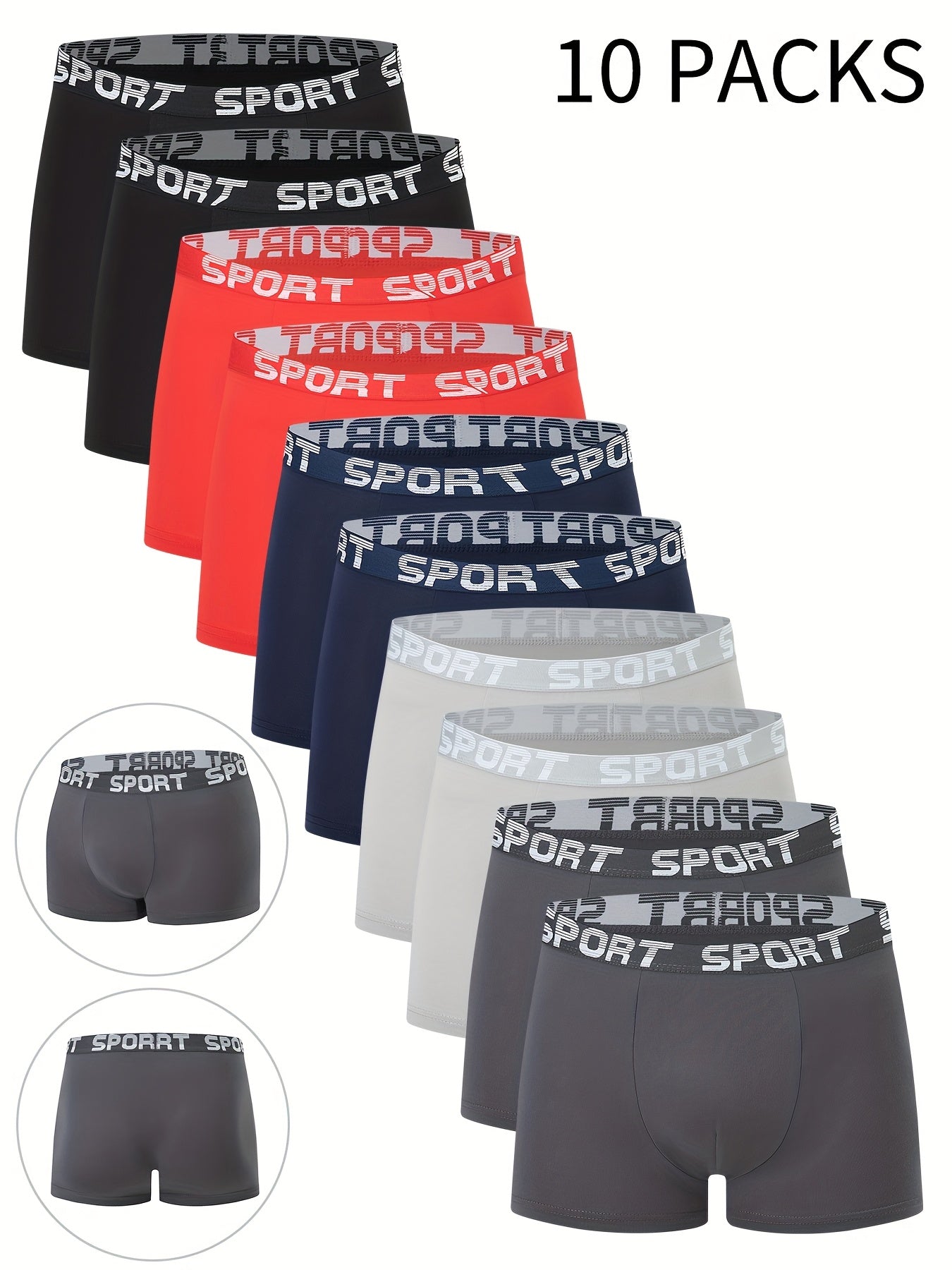 CoreFit™ – Atmungsaktive Herren-Boxershorts 10er-Set
