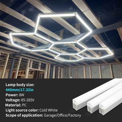 HexaGlow™ – Moderne LED-Sechseckleuchte für Garage & Wohnraum