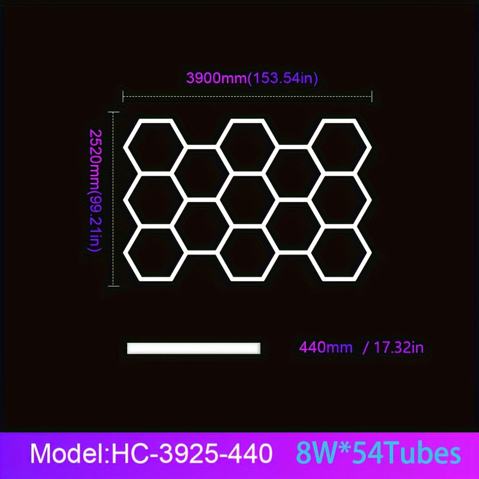 HexaGlow™ – Moderne LED-Sechseckleuchte für Garage & Wohnraum