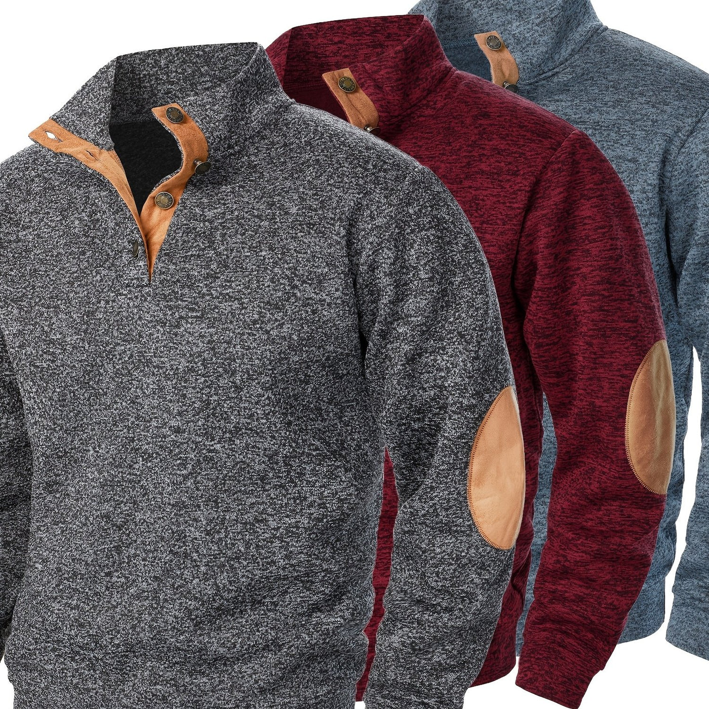 FerroStrick™ – Klassische Herren-Strickpullover 3er-Set