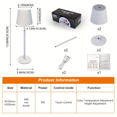 LumiSet™ – Stilvolle, dimmbare Tischlampen 2er-Set