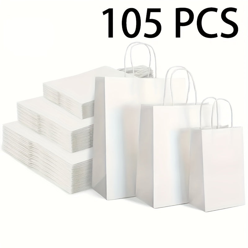 Kraftpapier-Tragetaschen – 45/105 Stk., stabil & vielseitig