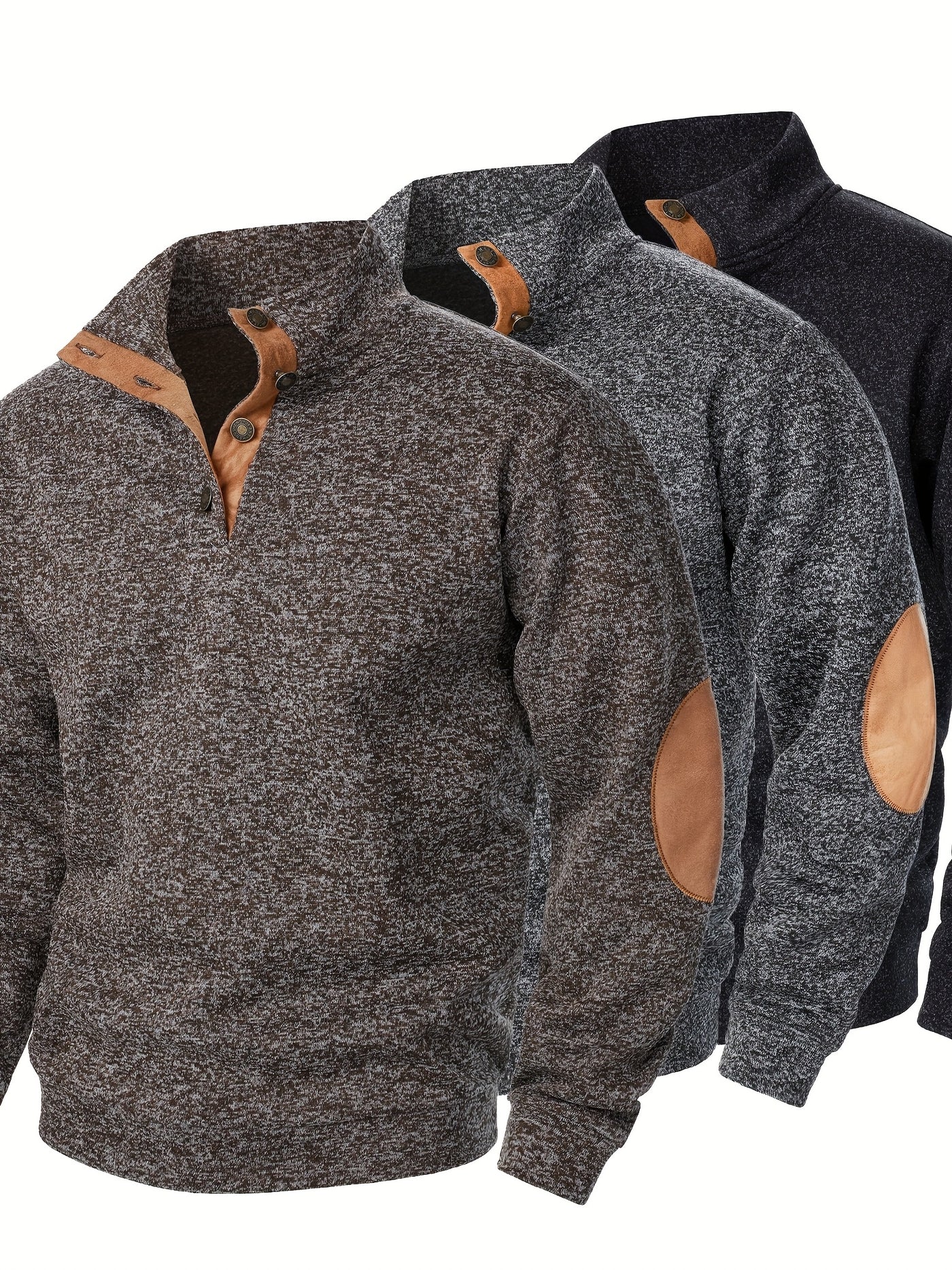 FerroStrick™ – Klassische Herren-Strickpullover 3er-Set