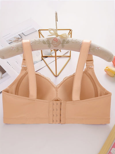 EleganceLace™ – Atmungsaktiver & drahtloser Spitzen-Push-Up-BH