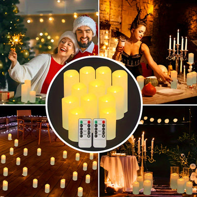 CandleEase™ – 12er-Set flammenlose LED-Kerzen