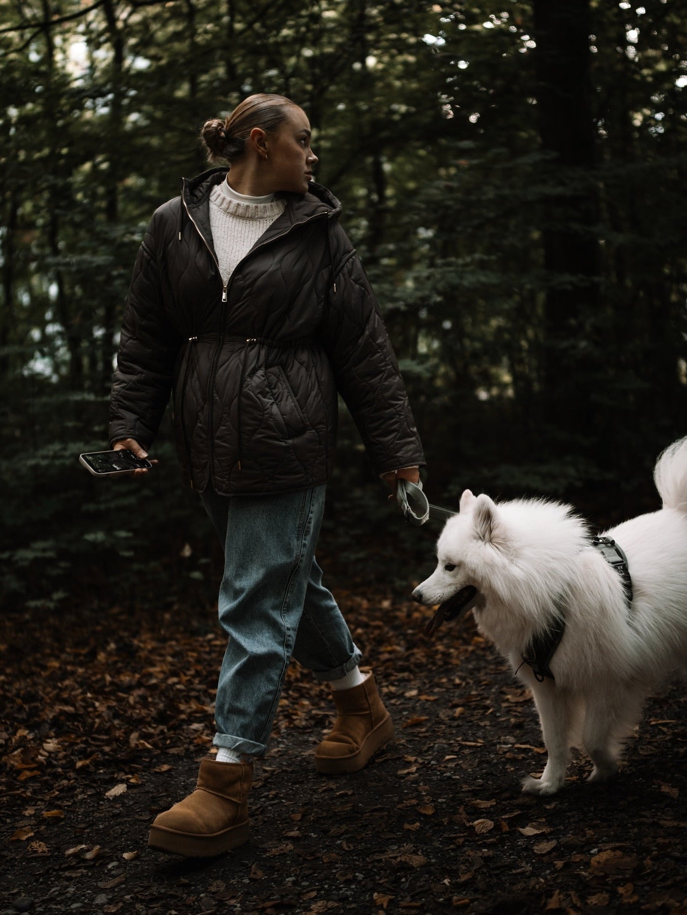 Abbie Kapuzen-Steppjacke mit Kordelzug