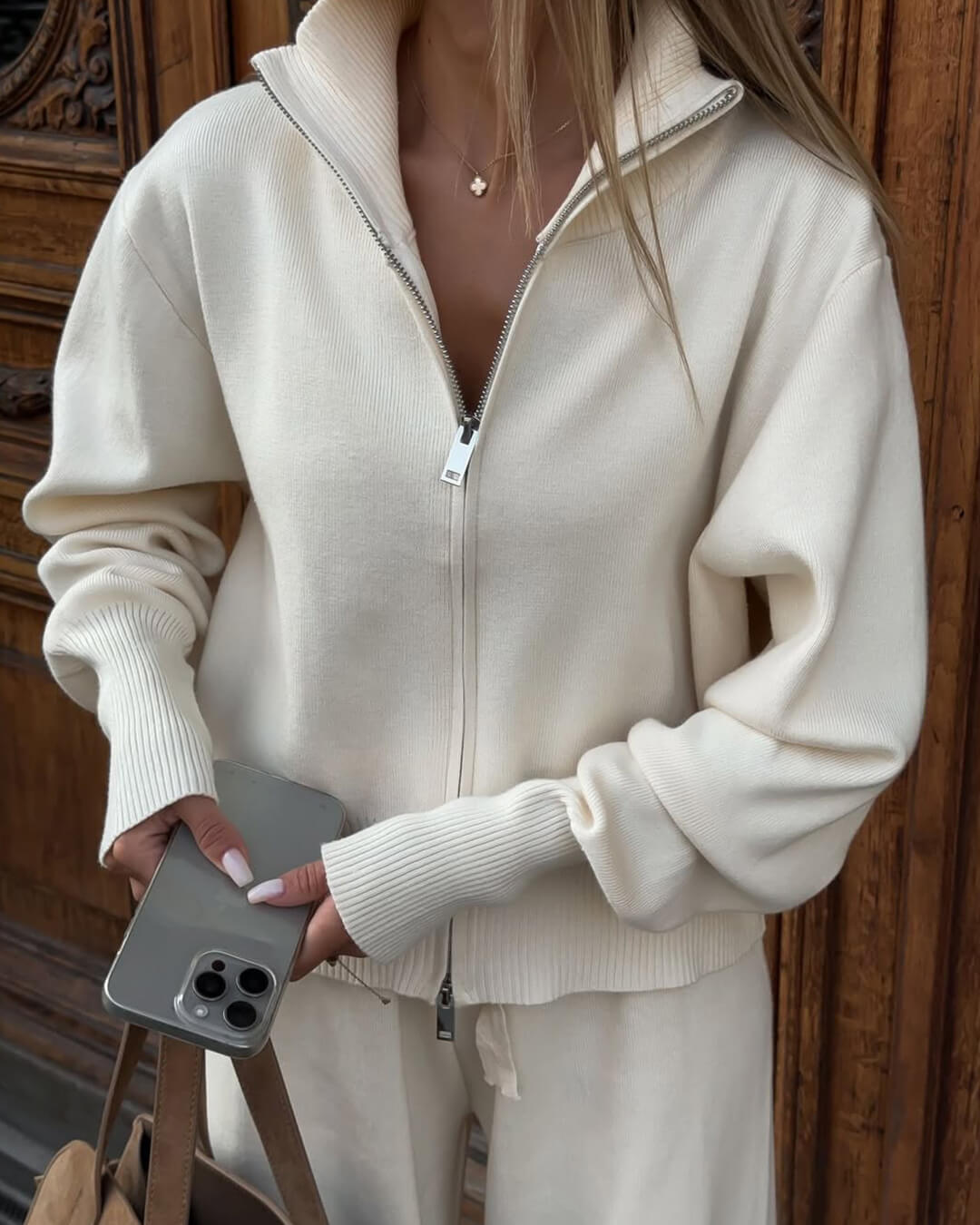 Clarisse Gestricktes Lounge Set