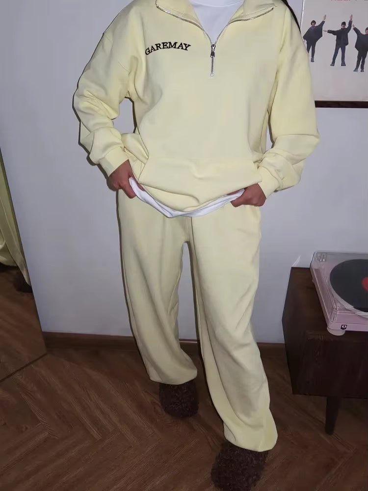 Lila Oversized Trainingsanzug Set