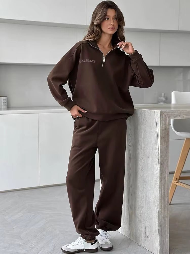 Lila Oversized Trainingsanzug Set